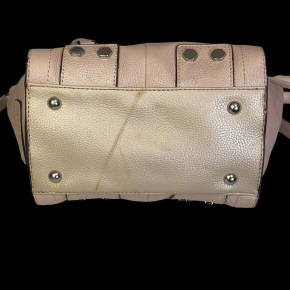 Tignanello Rock City Satchel Baby Pink Leather Crossbody Zip Closure Tassel - Picture 5 of 10